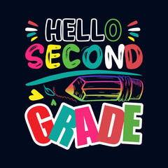 vector colorful back to school lettering t-shirt  design template