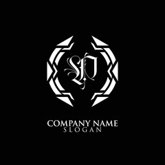 black and white logo design 