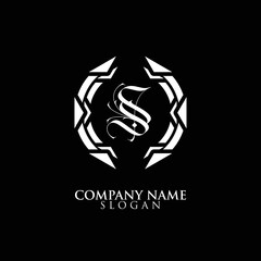 black and white logo design 