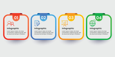 Gradient business infographic template