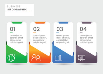Gradient business infographic template