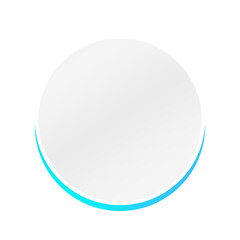 banner circle frame and speech