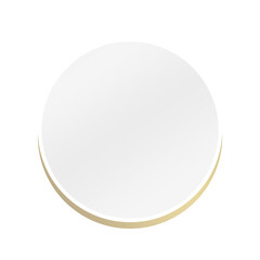 banner circle frame and speech