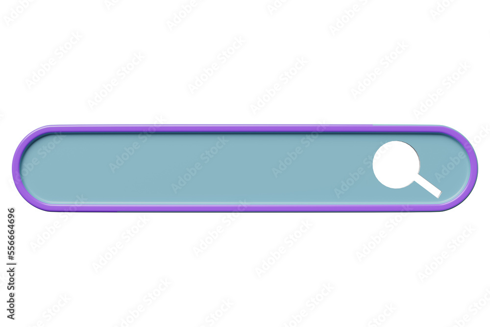 Aufkleber blue search bar blank with magnifying glass isolated. minimal web search engine or web browsing conc