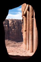 colonnade of temple of Petra,Jordan