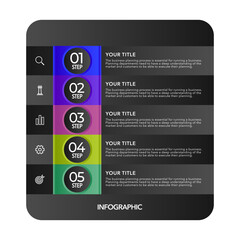 Infographic Business process options or steps , colorful icons ,vector infographic template stock Vector illustration