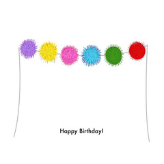 Colorful shining birthday party decorations pom pom