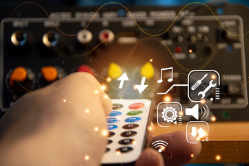 concept of use Remote control and settings