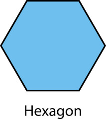 Types of regular polygons. Geometric shapes hexagon, vector