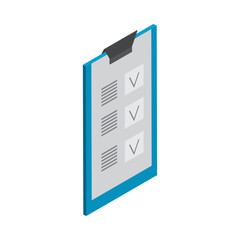 Isometric Medical Checklist Composition