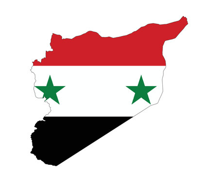 recommend clip art: Syria Silhouette Flag Map