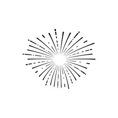 Obraz premium Fireworks Explosion Vector Icon Design
