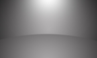 Gray color gradient studio room used for illustration background