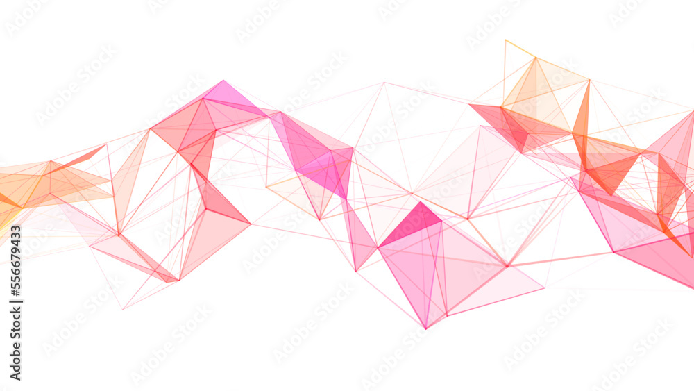 Poster network connection structure. digital background with dots and lines. big data visualization. vector