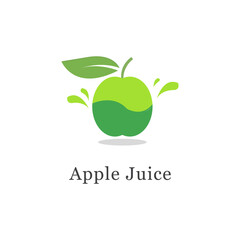Apple logo vector fruit healthy food design and apple juice logo design inspiration vector template