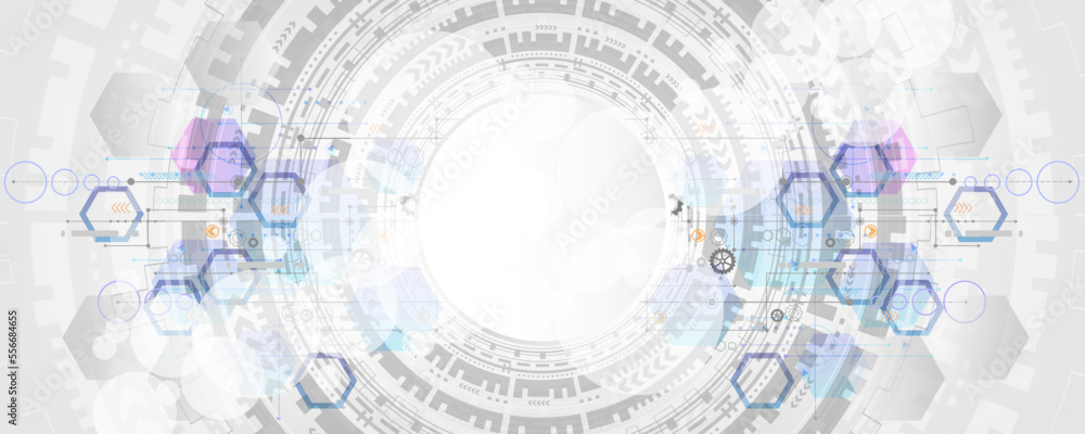 Poster abstract background image circuit board technology and network concept
