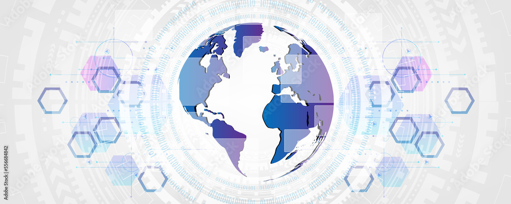 Poster abstract background image technology concept and world of communication