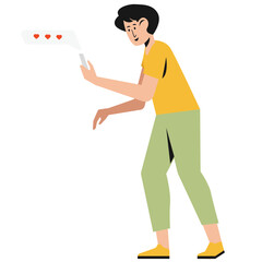 Valentine Love Chat Vector Illustration