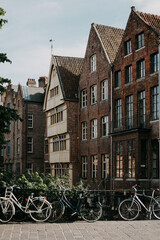 Fototapeta na wymiar bikes in Ghent