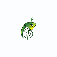 logo chameleon abstract logo icon design template flat vector