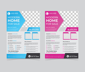Real estate house property flyer poster template