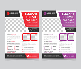 Real estate house property flyer poster template
