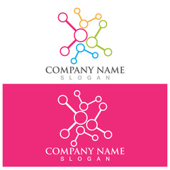 Molecule symbol logo template vector illustration design 