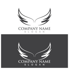 wing icon vector logo illustration template