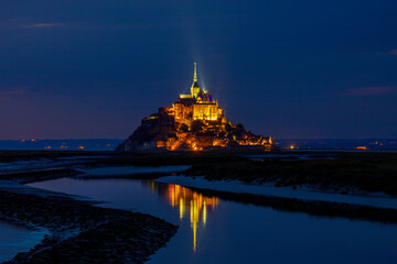 Fototapeta na wymiar The Mont Saint Michel in the Normandy France
