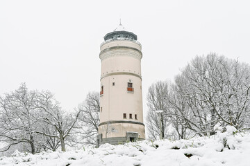Basel, Wasserturm, Bruderholz, Wanderweg, Spazierweg, Aussichtsturm, Basel-Stadt, Winterspaziergang, Winter, Winterlandschaft, Stadt, Schweiz