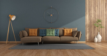 Modern Living room with colorful sofa - 556690238