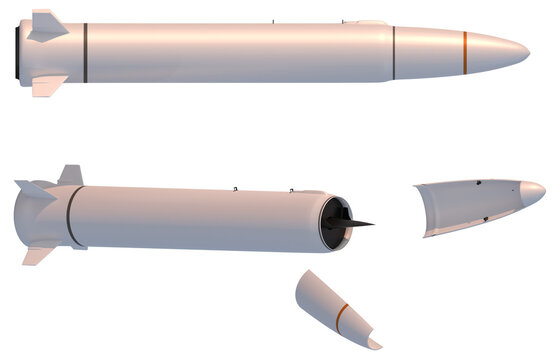 Two stages of a hypersonic missile