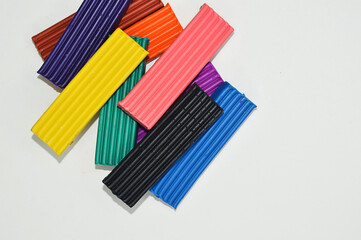 children's plasticine for modeling. background for the design.