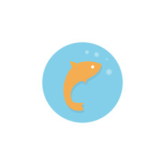Fish vector illustration logo design
