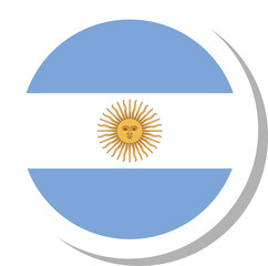 Argentina flag circle shape, flag icon.