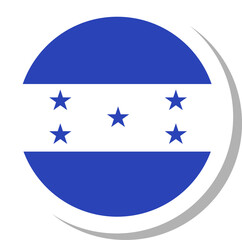 Honduras flag circle shape, flag icon.