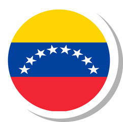 Venezuela flag circle shape, flag icon.