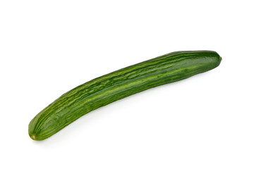 Fresh cucumber, isolated on white background.