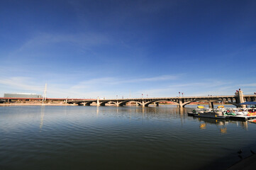 Overview of Tempe Town Lake in Tempe, Arizona 