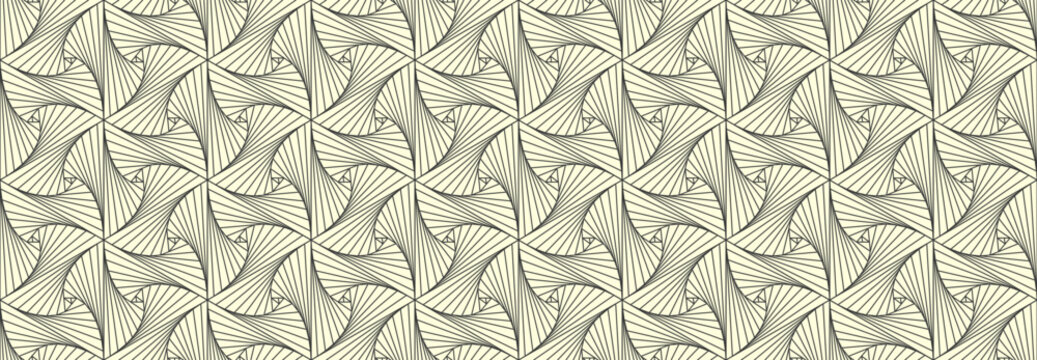 Abstract geometric paradox pattern. Seamless illusion bacground