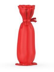 Blank pouch bag For Branding. 3d render illustration.