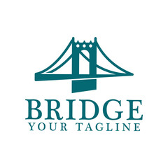 Naklejka premium Bridge logo icon design and business symbol