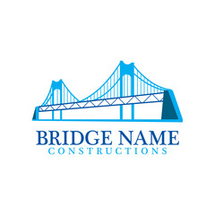 Naklejka premium Bridge logo icon design and business symbol