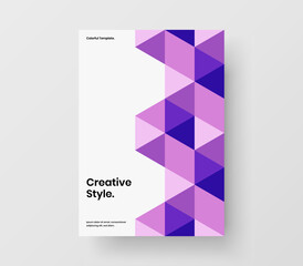 Amazing geometric hexagons company brochure layout. Abstract poster vector design concept.