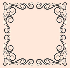 Floral frame ornament tribal decoration