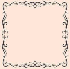 Floral frame ornament tribal decoration