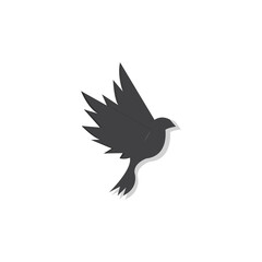 Flying bird logo icon Free Vector
