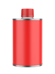 Blank oil tin can for branding. 3d render illustration.