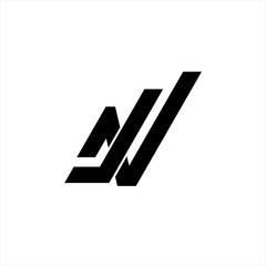 lettering n j vector logo design