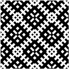 Vector pattern in geometric ornamental style. Black and white abstract background. Seamless repeat pattern.